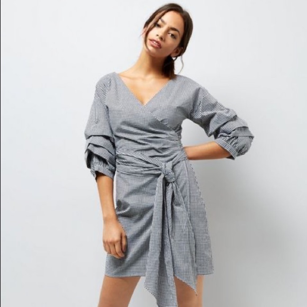 New Look Ruched Wrap Dress